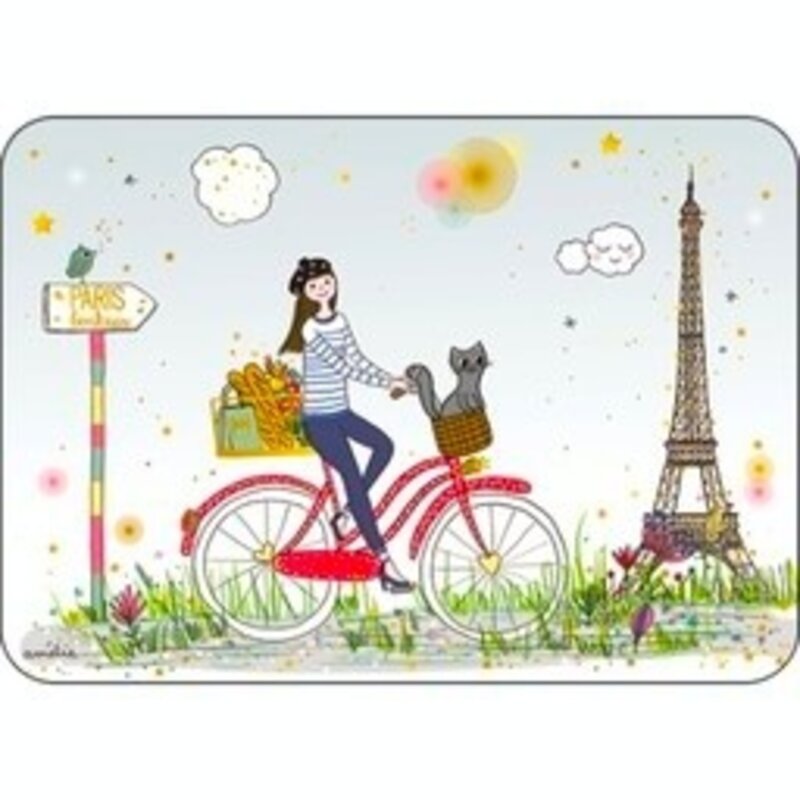 Ansichtkaart fietsen in Parijs