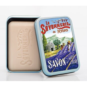 Savonnerie de Nyons Groot blik zeep lavendel