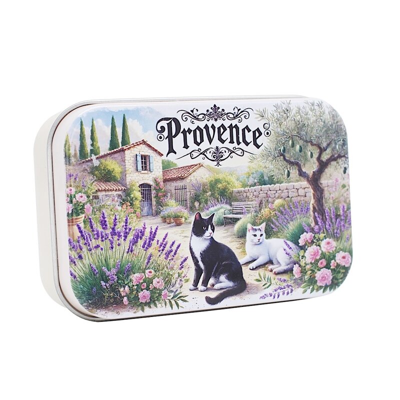 Blikje zeep met poezen