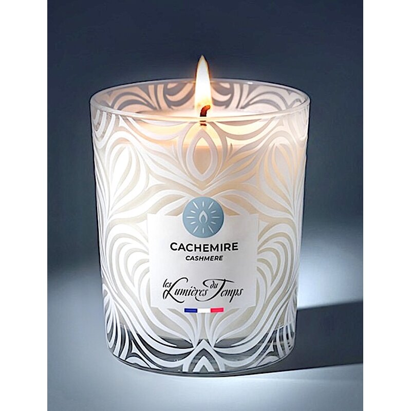 Geurkaars in glas met decor 90 gram