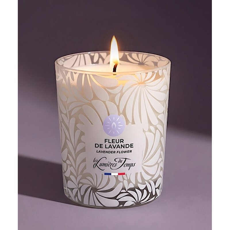 Geurkaars in glas met decor 90 gram