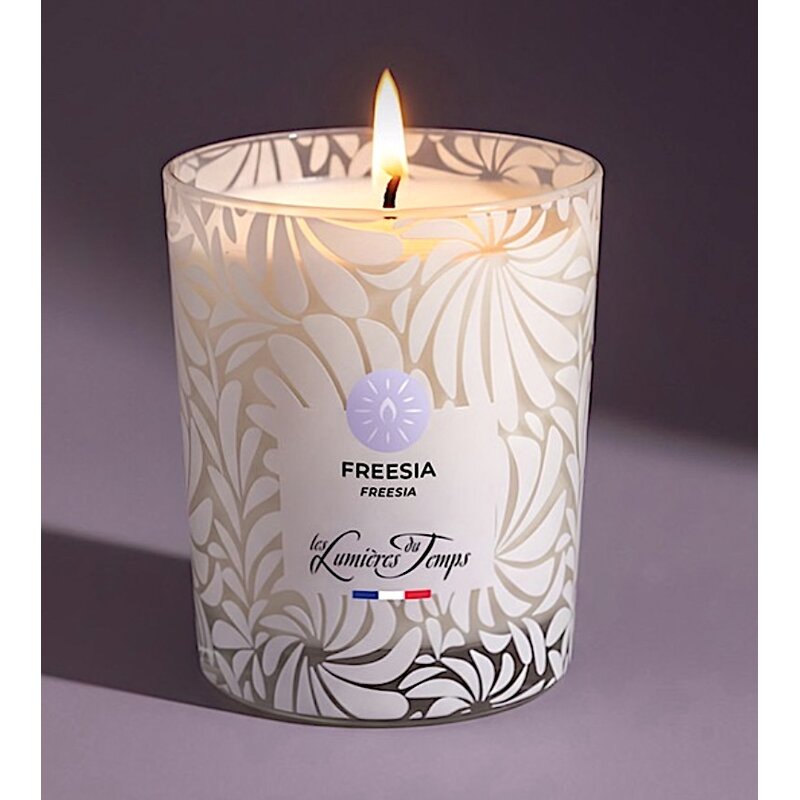 Geurkaars in glas met decor 180 gram - Copy