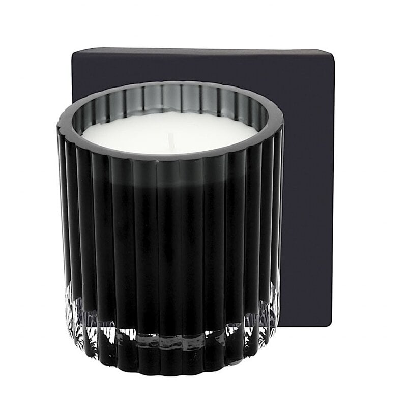 Geurkaars in luxe ribbelglas met logo