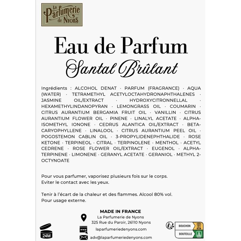 Eau de parfum santal