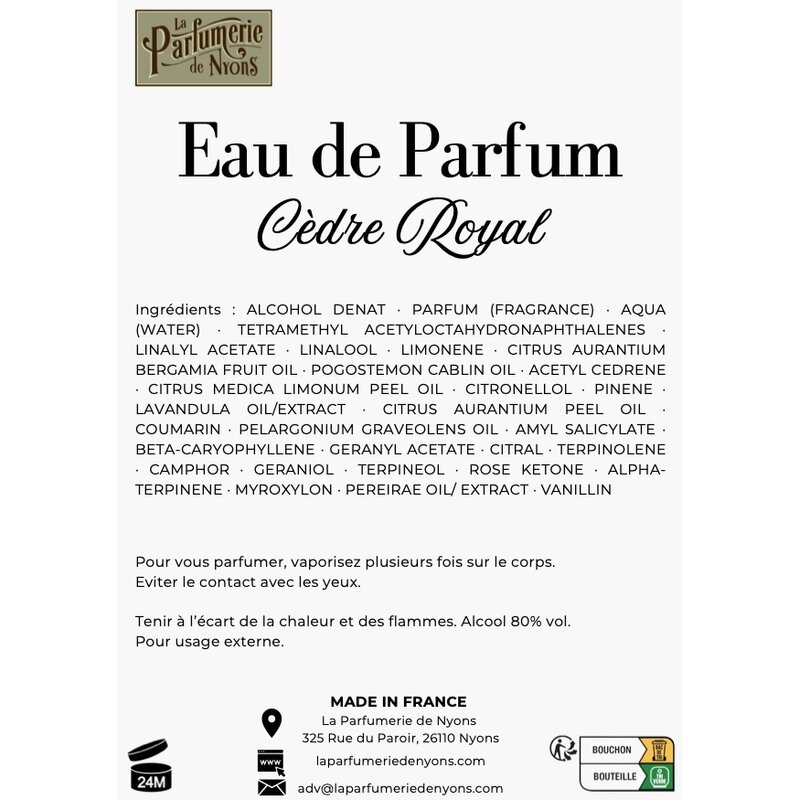 Eau de parfum cederhout