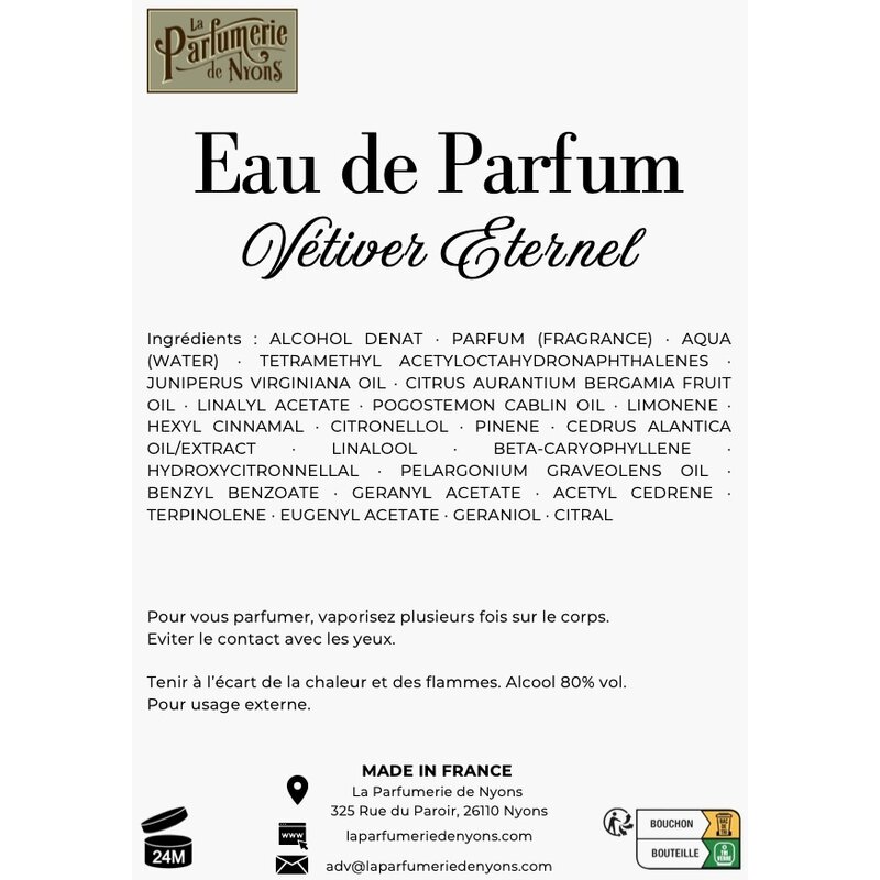 Eau de parfum vetiver