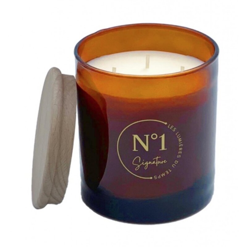 Kaars in apothekersglas met eigen logo
