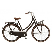 Cortina omafiets 28 tommer Transport U4 mat sort med gear og frontstativ