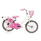 Popal omafiets 18 inch white pink