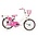 Popal omafiets 18 tommers hvit rosa