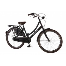 Volare omafiets 26 inch matzwart met versnellingen