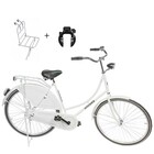 Omafiets.nl omafiets 28 inch white + rack + slot