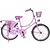 Bicicleta, de 22 polegadas, luz rosa com corações e flor de impressão - Único de bicicleta