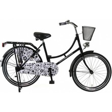 Popal omafiets 22 pollici barocco nero