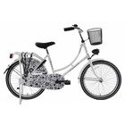 Highlander Omafiets 20-Zoll-Weiß-Schwarz-Blumen