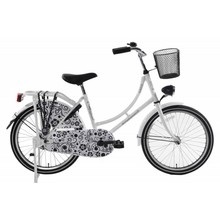 Highlander omafiets 20 tommers White-Black Flower