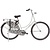 Omafiets Highlander 28 pulgadas Flores Blanco-Negro