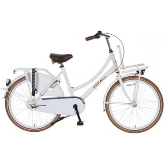 Popal Omafiets 24-Zoll-weißen Transit mit Zahnrädern