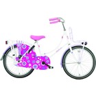 Highlander omafiets 20 tommer hvid med pink oplæser