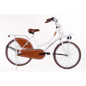 Altec Omafiets 24-Zoll-weiß Bild mit Zahnrädern