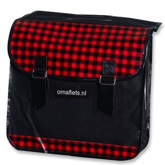 sac double omafiets.nl - plaid rouge