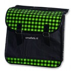 omafiets.nl doble bolsa - cuadrados verdes