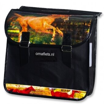 omafiets.nl double bag - Horses