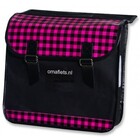 omafiets.nl doble bolsa - diamantes de color rosa