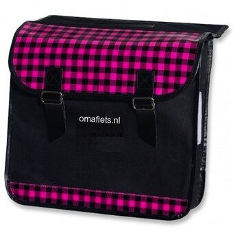 omafiets.nl dobbelt taske - pink diamanter