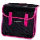 omafiets.nl double bag - black pink