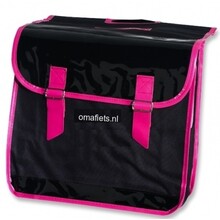 omafiets.nl double bag - black pink