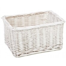 Omafiets.nl white bicycle basket Small