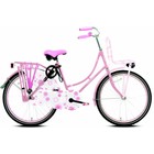 Highlander omafiets 24 inch white with pink reciter