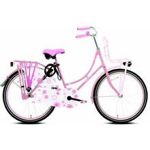 Highlander omafiets 24 inch white with pink reciter