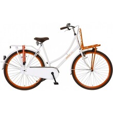 Popal omafiets 28 tommer Carry appelsin hvid