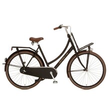 Cortina Omafiets 24 Zoll matt schwarz U4 mit Zahnrädern