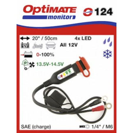 Tecmate Optimate accu monitor O124 - Eyelets - SAE