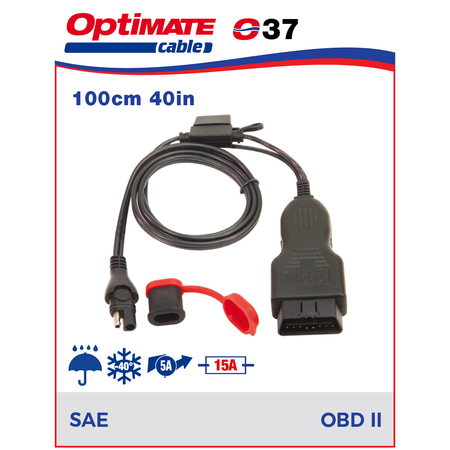 Tecmate Optimate O-37 Adapter kabel ODBII naar SAE
