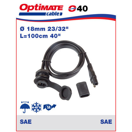 Tecmate Optimate O40 SAE dashboard/ schutbord/ paneel aansluiting