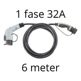 Ratio Laadkabel type 1 - 1 fase 32A - 6 meter