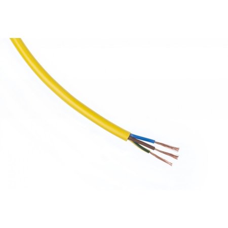 Ronde PVC 230VAC Kabel H05VV-F 3x2,5mm Geel
