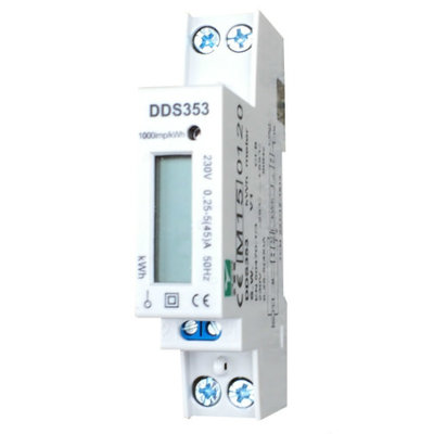 EMAT kWh meter 45A 1-fase Dinrail MID Gekeurd