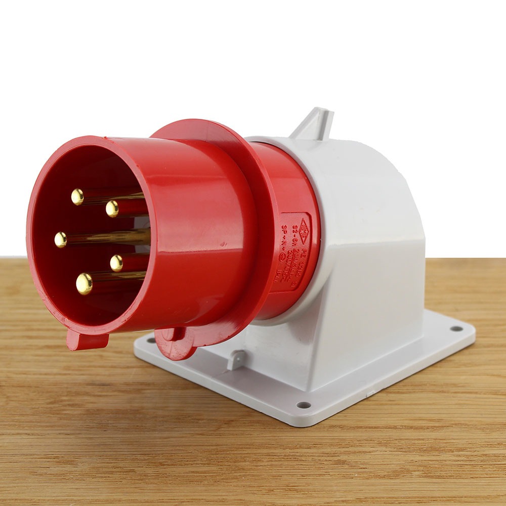 ILME Wandcontactdoos CEE 32A Mannelijk 3P+A+N 380V Rood - Acculaders.nl