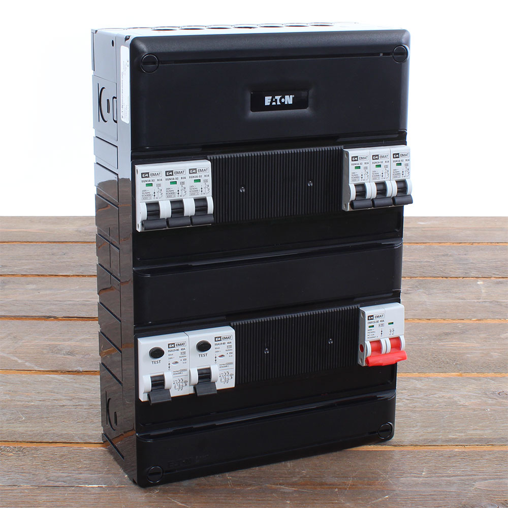 Groepenkast 6 groepen 220x330mm 1 fase Hoofdschakelaar