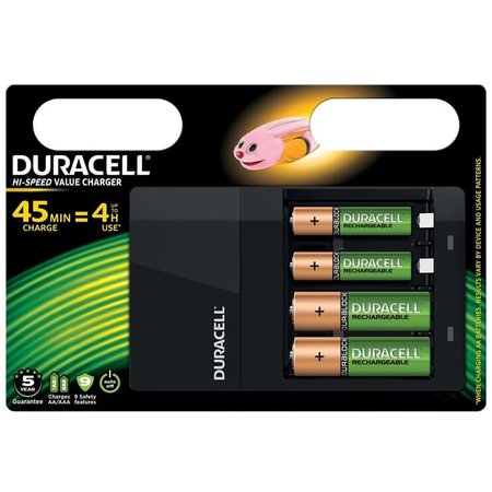 Duracell CEF14 Batterijlader / snellader inclusief 2xAA + 2xAAA batterijen