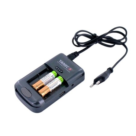 Yanec Universele batterijlader | multifunctionele autolader | 4,2V - 5V - 8,4V