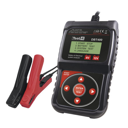 TooLit accutester DBT 400 voor loodaccu's 6/12/24V | 7-230Ah | LCD | Multifunctioneel