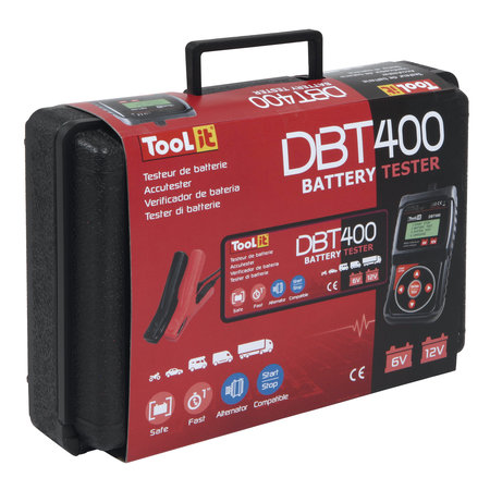 TooLit accutester DBT 400 voor loodaccu's 6/12/24V | 7-230Ah | LCD | Multifunctioneel