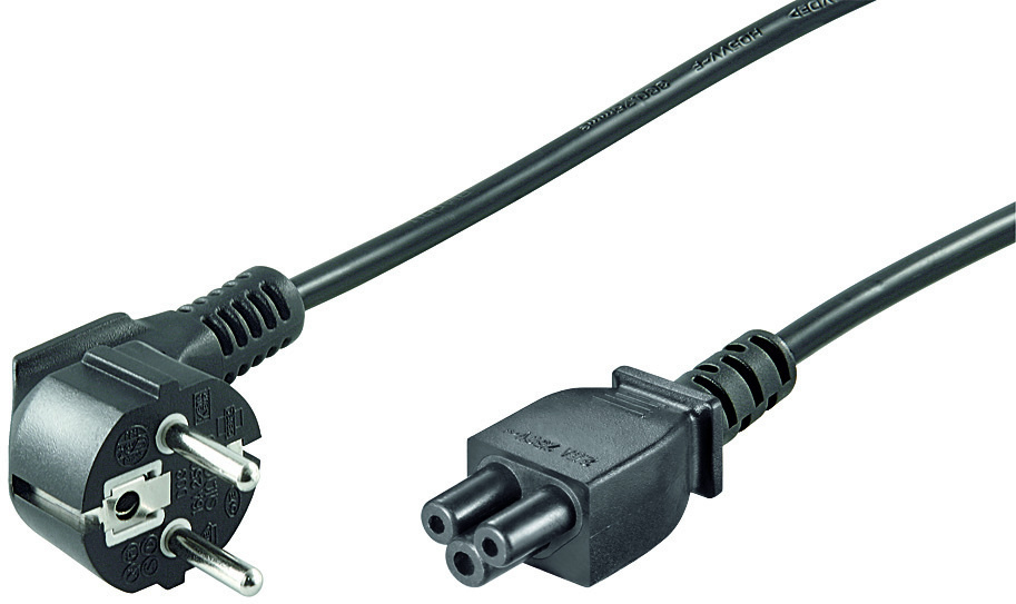 Microconnect Power Cord Notebook 0,5m Black angled Schuko (PE010805)