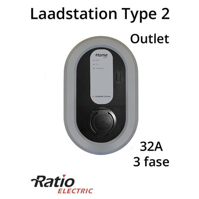 Ratio EV Home Box Laadstation type 2 Outlet 3 fase 32A